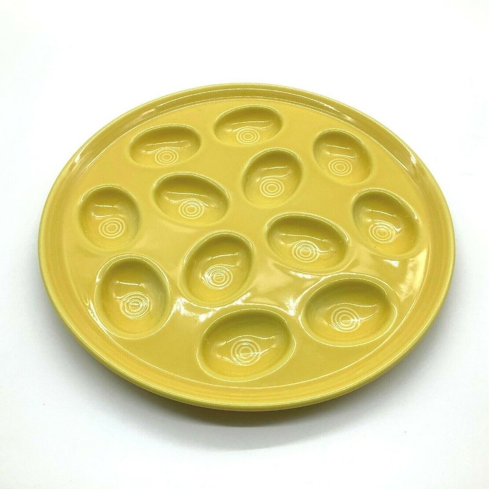 Fiesta Yellow Egg Platter